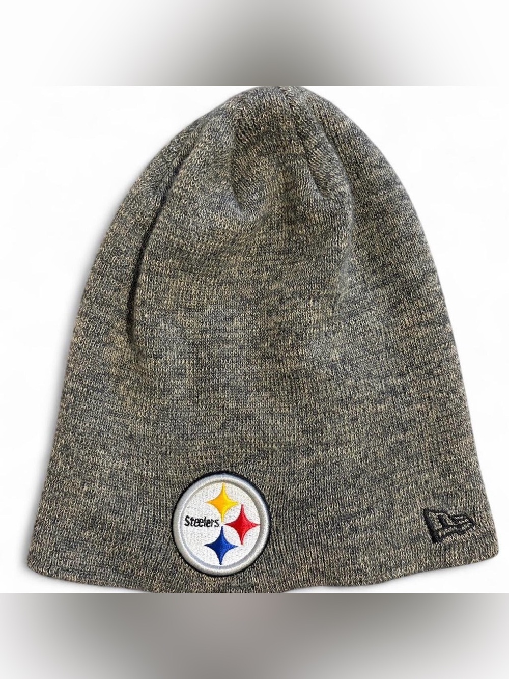 New Era Steelers Olive Gray NFL Beanie with Patch